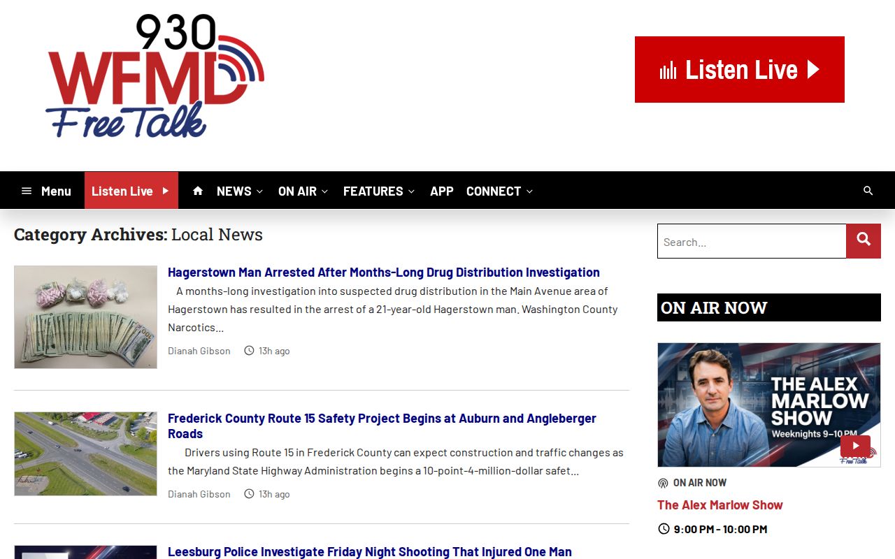 Frederick County arrest and court news on WFMD local news